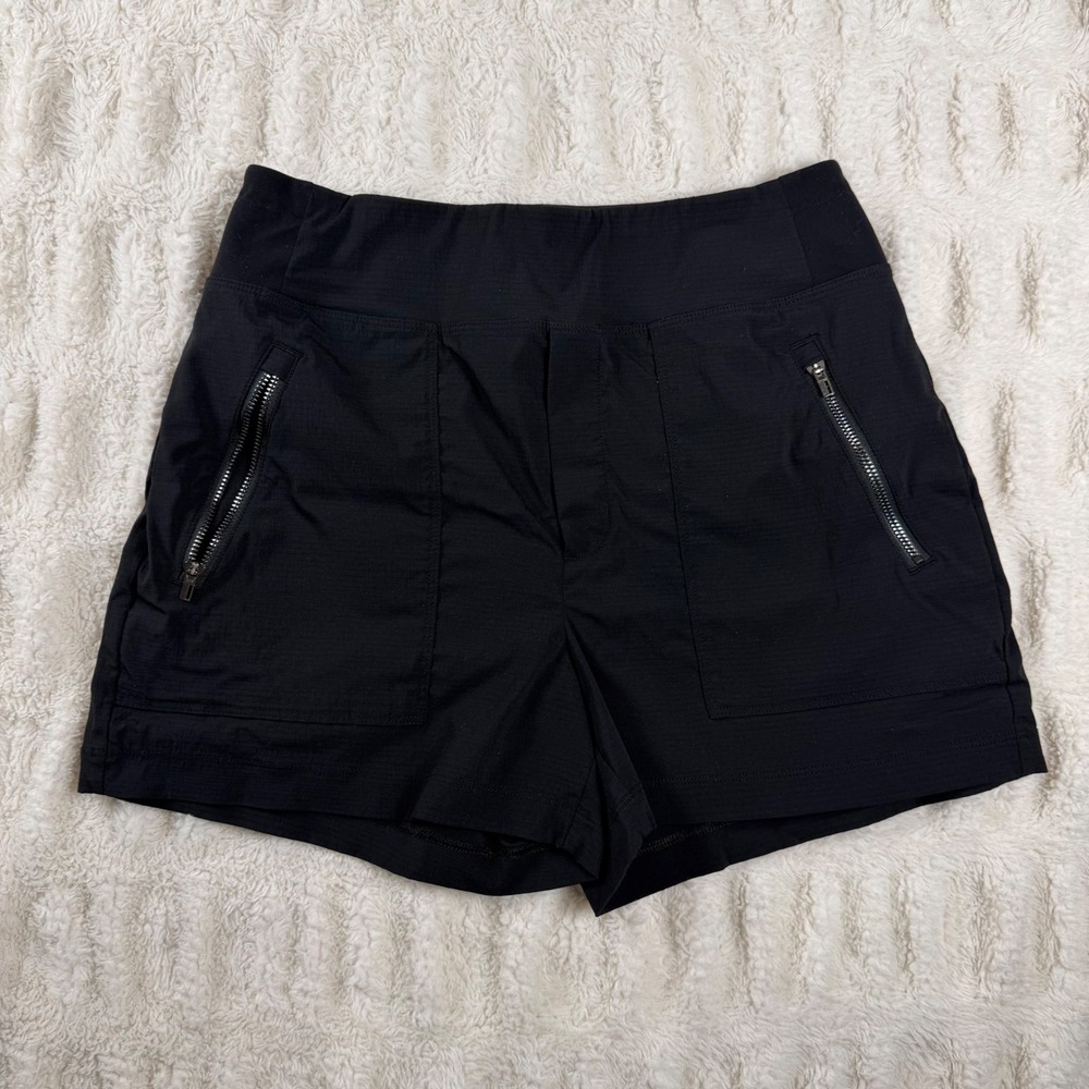 Athleta Trekkie North Shorts Black Ripstop Hiking Activewear Size 2